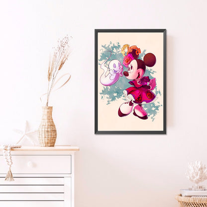 Minnie And The Ghost Mickey - Full AB Square Drill Diamond Painting 40*60CM