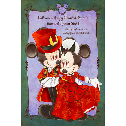 Minnie And Mickey Vampire Dress Up - Full AB Square Drill Diamond Painting 40*60CM