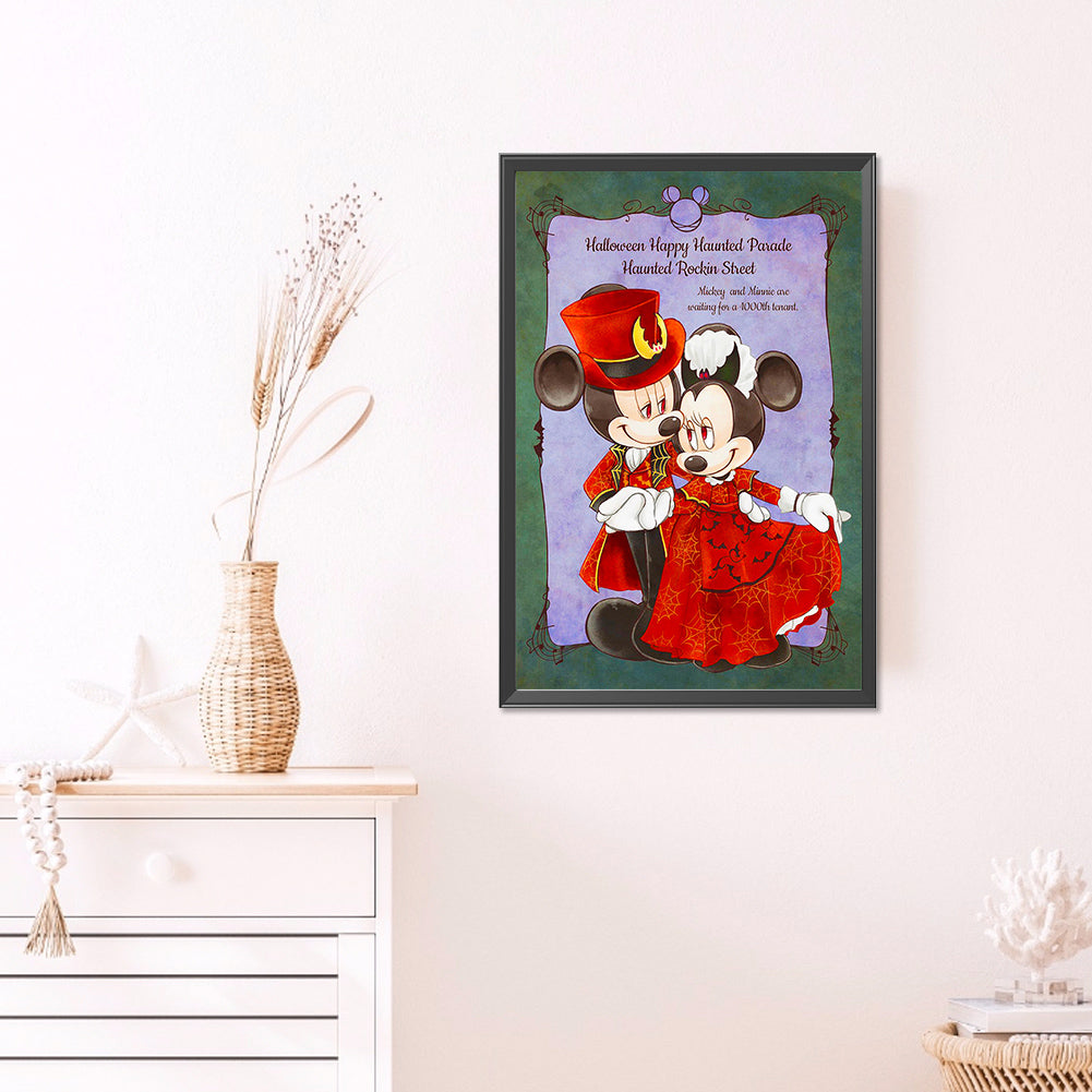 Minnie And Mickey Vampire Dress Up - Full AB Square Drill Diamond Painting 40*60CM