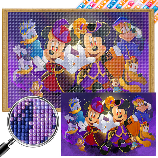 Halloween Vampire Dress Up As Mickey Mouse And His Friends - Full AB Square Drill Diamond Painting 60*40CM