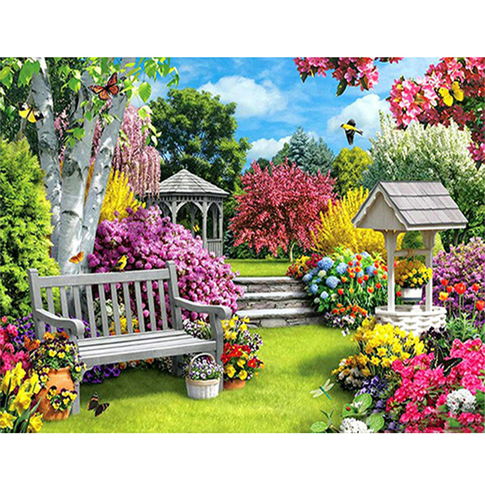 Garden Scene - 11CT Counted Cross Stitch 50*40CM