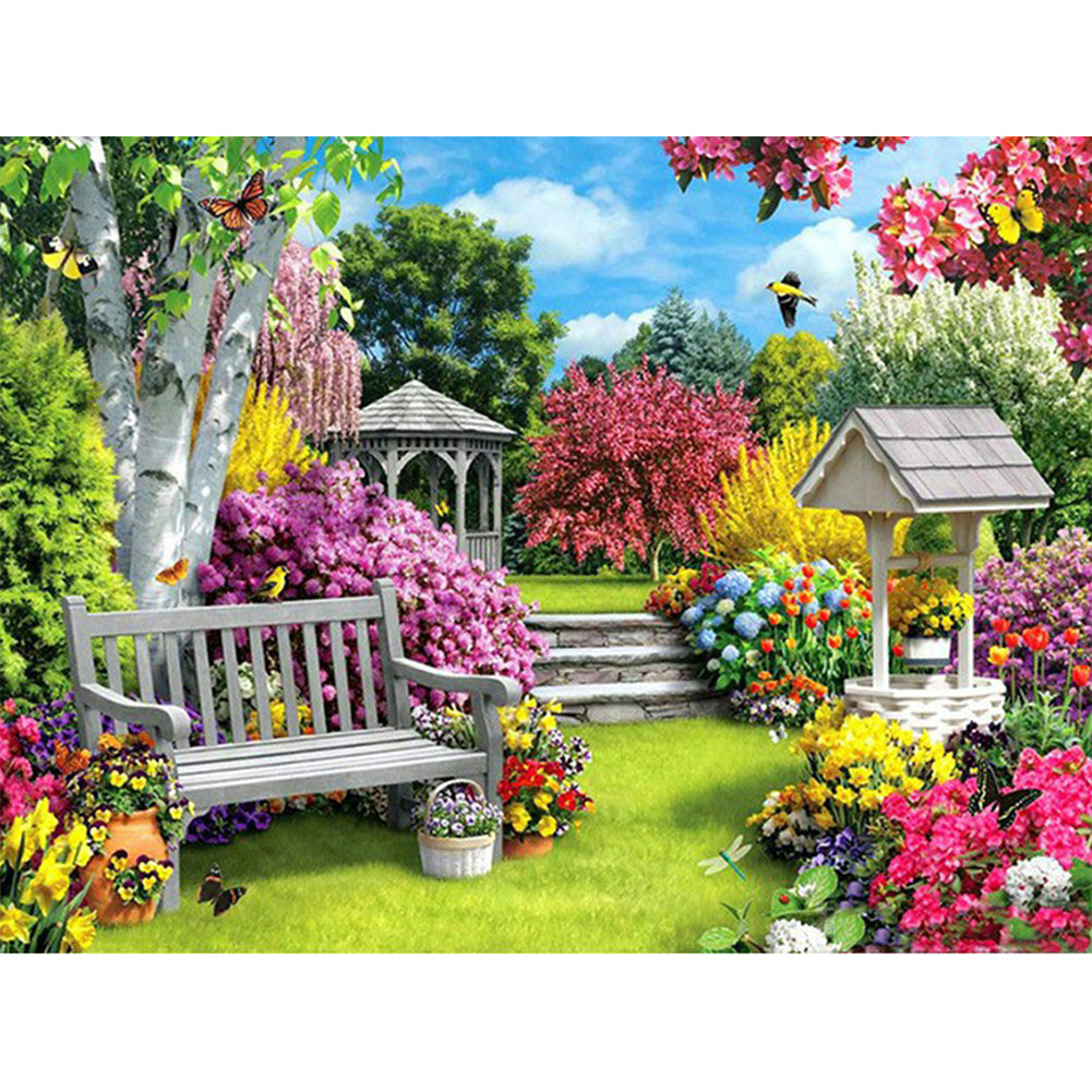 Garden Scene - 11CT Counted Cross Stitch 50*40CM