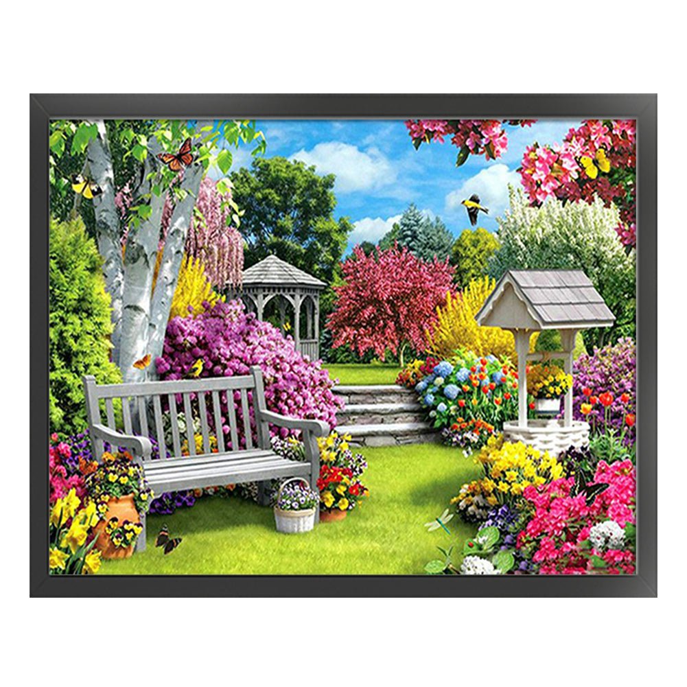 Garden Scene - 11CT Counted Cross Stitch 50*40CM