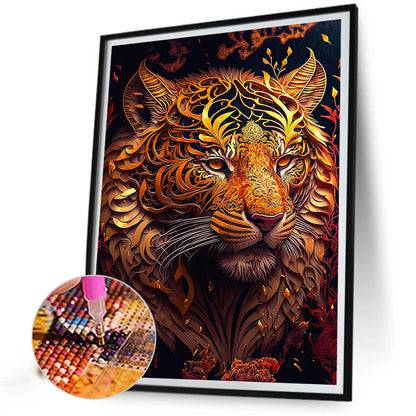 Black Gold Tiger - Full Square Drill Diamond Painting 30*40CM