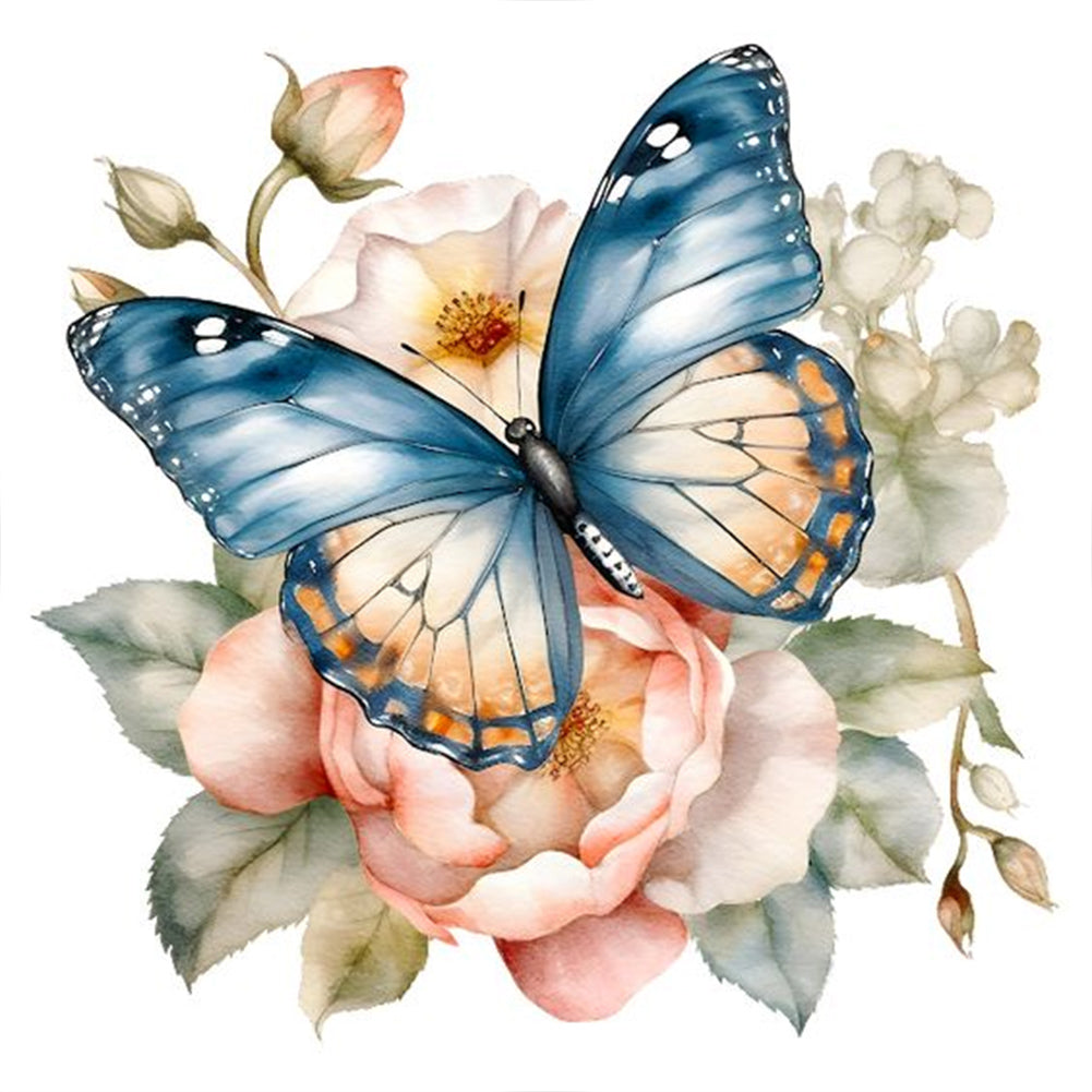 Butterfly - Full Round Drill Diamond Painting 30*30CM