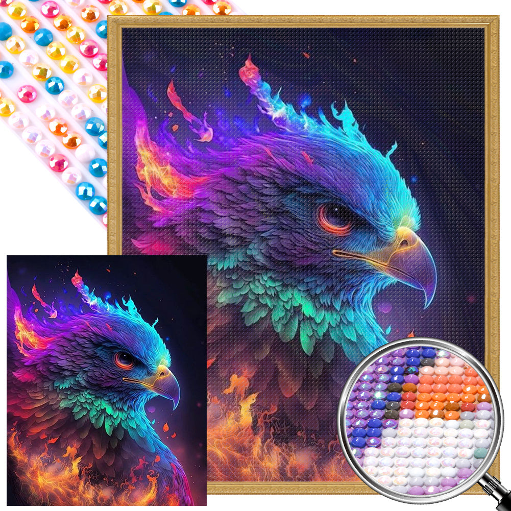 Flame Parrot - Full AB Round Drill Diamond Painting 40*50CM