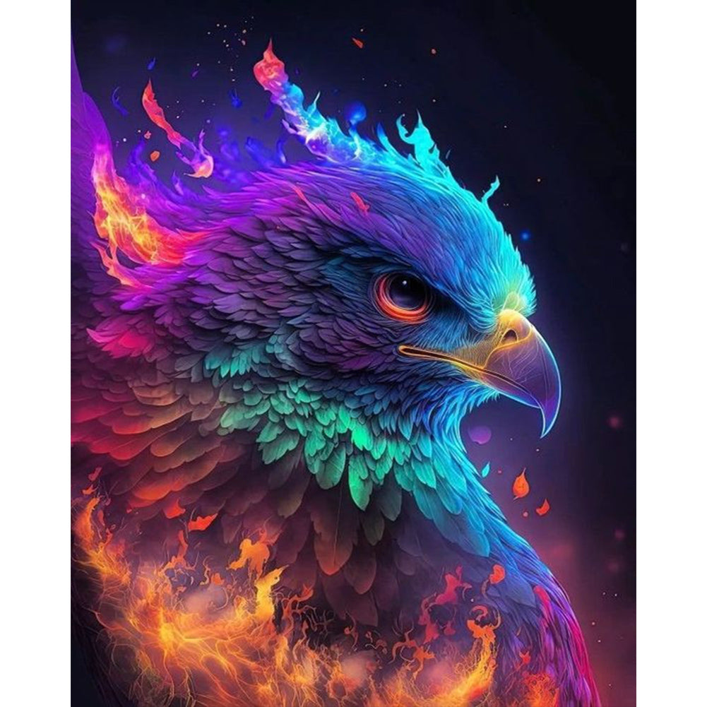 Flame Parrot - Full AB Round Drill Diamond Painting 40*50CM