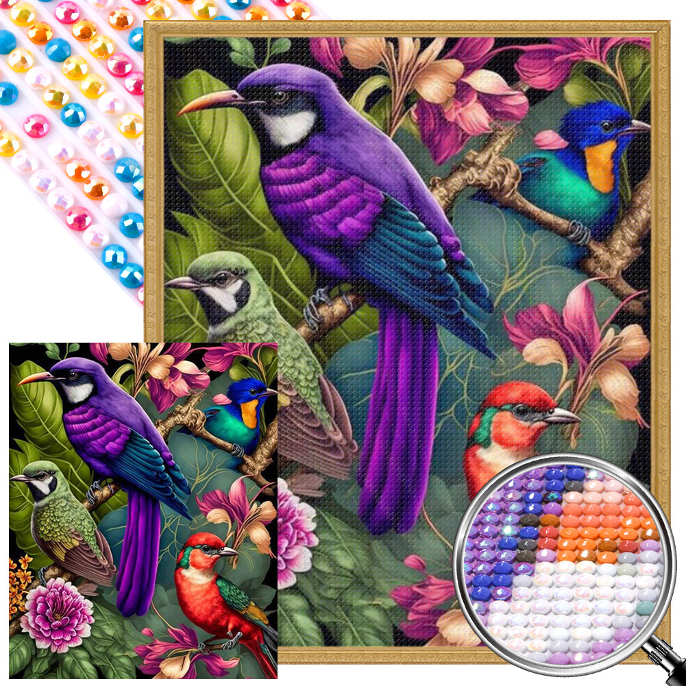 Tree Parrot - Full AB Round Drill Diamond Painting 40*50CM