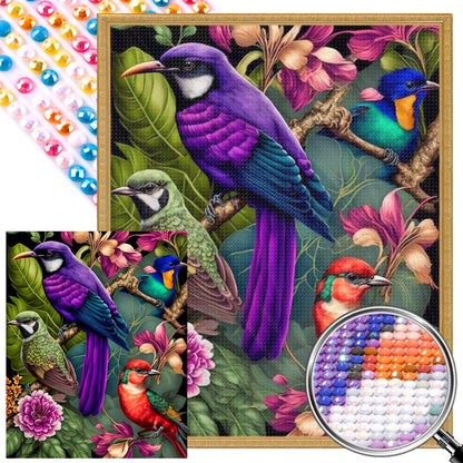 Tree Parrot - Full AB Round Drill Diamond Painting 40*50CM