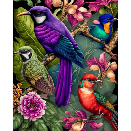 Tree Parrot - Full AB Round Drill Diamond Painting 40*50CM