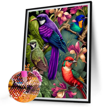 Tree Parrot - Full AB Round Drill Diamond Painting 40*50CM