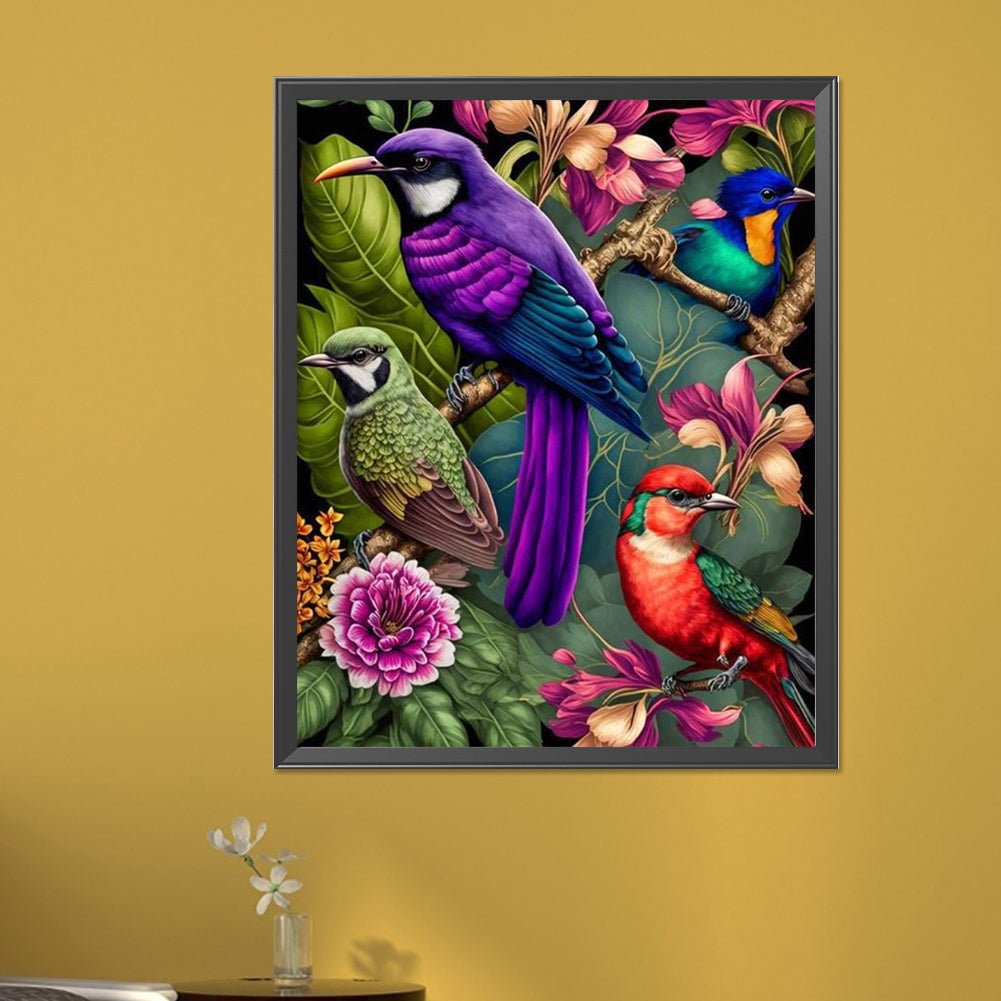 Tree Parrot - Full AB Round Drill Diamond Painting 40*50CM