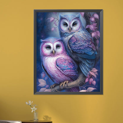 Tree Owl - Full AB Round Drill Diamond Painting 40*50CM