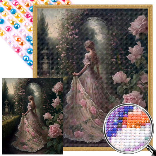 Garden Princess - Full AB Round Drill Diamond Painting 40*50CM