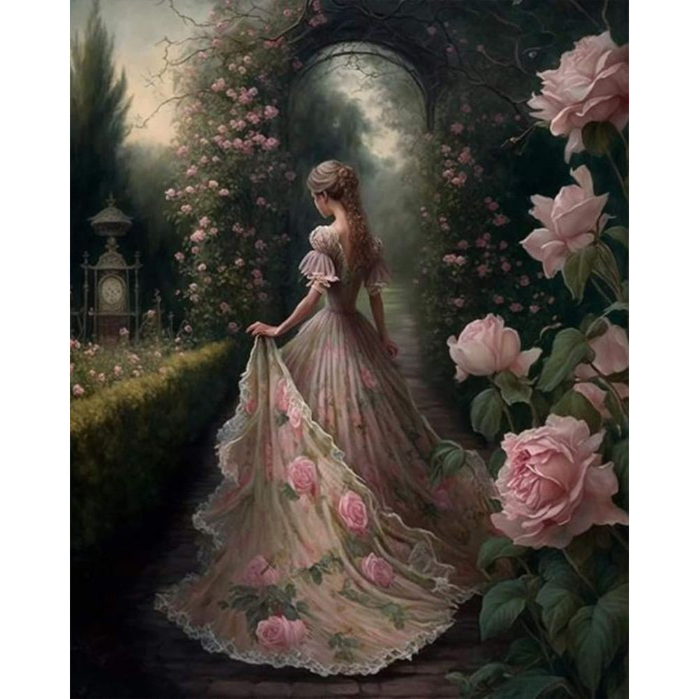 Garden Princess - Full AB Round Drill Diamond Painting 40*50CM