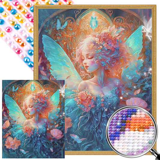 Butterfly Garden Girl - Full AB Round Drill Diamond Painting 40*50CM