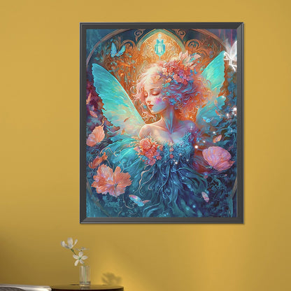 Butterfly Garden Girl - Full AB Round Drill Diamond Painting 40*50CM