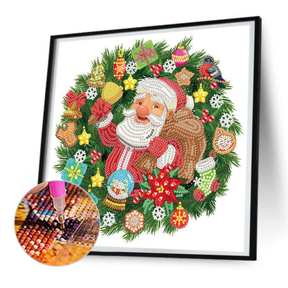 Christmas Wreath -  Special Shaped Drill Diamond Painting 30*30CM