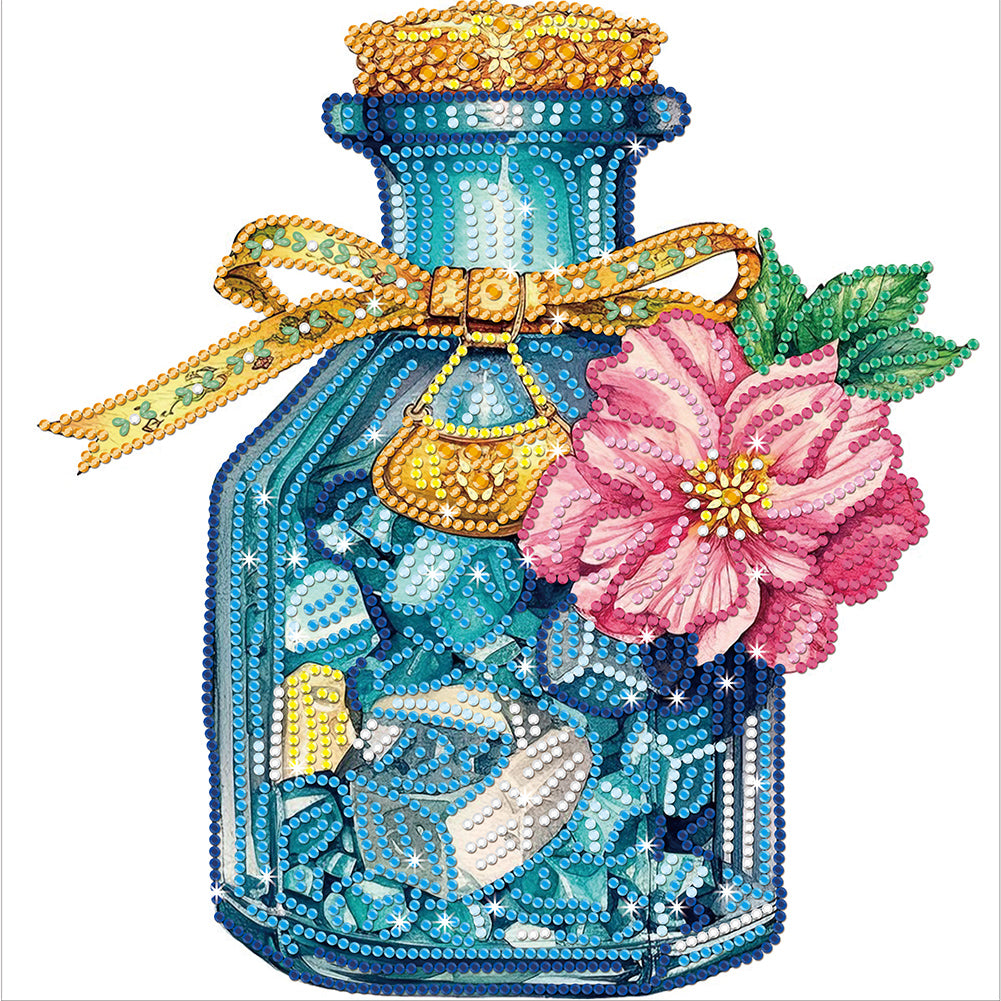 Flowers And Glass Vases - Special Shaped Drill Diamond Painting 30*30CM