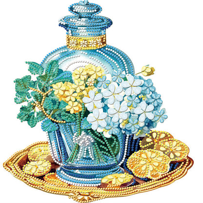 Flowers And Glass Vases - Special Shaped Drill Diamond Painting 30*30CM