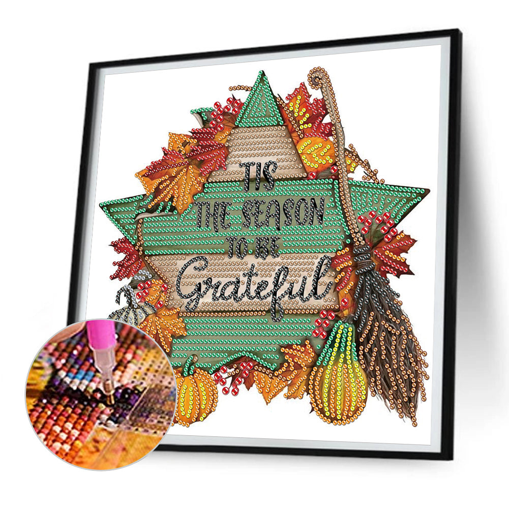 Autumn Pentagram - Special Shaped Drill Diamond Painting 30*30CM
