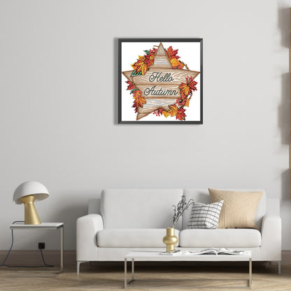 Autumn Pentagram - Special Shaped Drill Diamond Painting 30*30CM