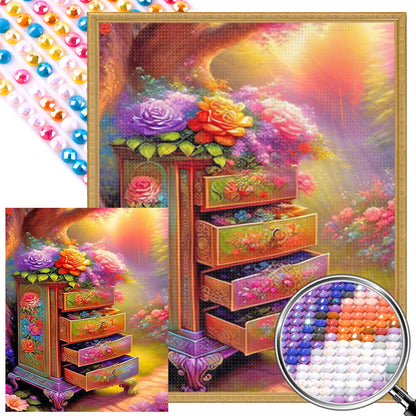 Dream Flower Bedroom - Full AB Round Drill Diamond Painting 40*50CM