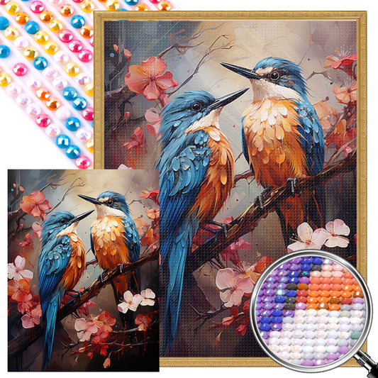 Blue Bird - Full AB Round Drill Diamond Painting 30*40CM