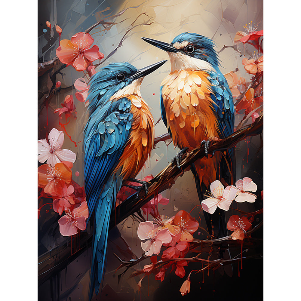 Blue Bird - Full AB Round Drill Diamond Painting 30*40CM