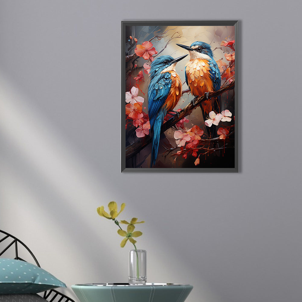 Blue Bird - Full AB Round Drill Diamond Painting 30*40CM