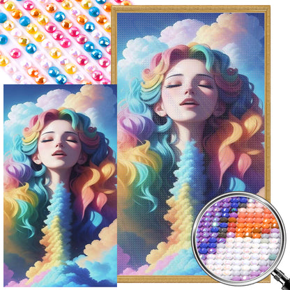 Woman Of Color - Full AB Round Drill Diamond Painting 30*60CM