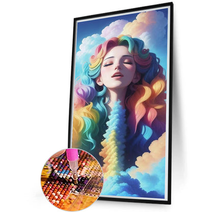 Woman Of Color - Full AB Round Drill Diamond Painting 30*60CM