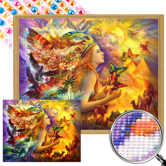 Crown Woman - Full AB Round Drill Diamond Painting 50*40CM