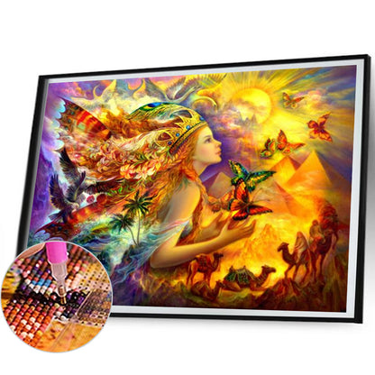 Crown Woman - Full AB Round Drill Diamond Painting 50*40CM