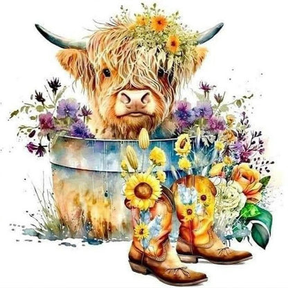 Boots Yak - Full Round Drill Diamond Painting 30*30CM