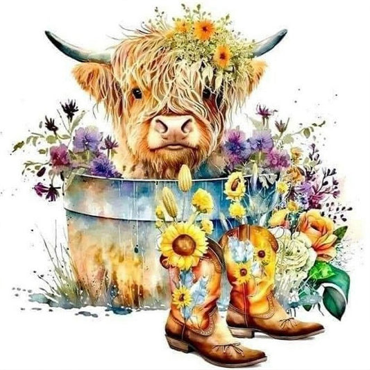 Boots Yak - Full Round Drill Diamond Painting 30*30CM