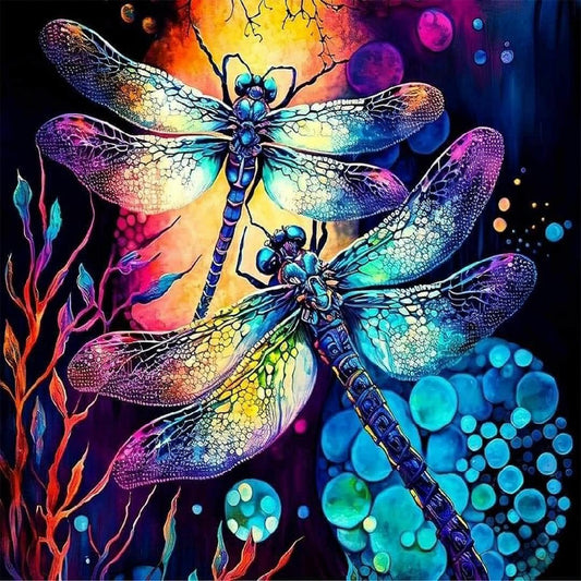 Dragonfly - Full Round Drill Diamond Painting 30*30CM
