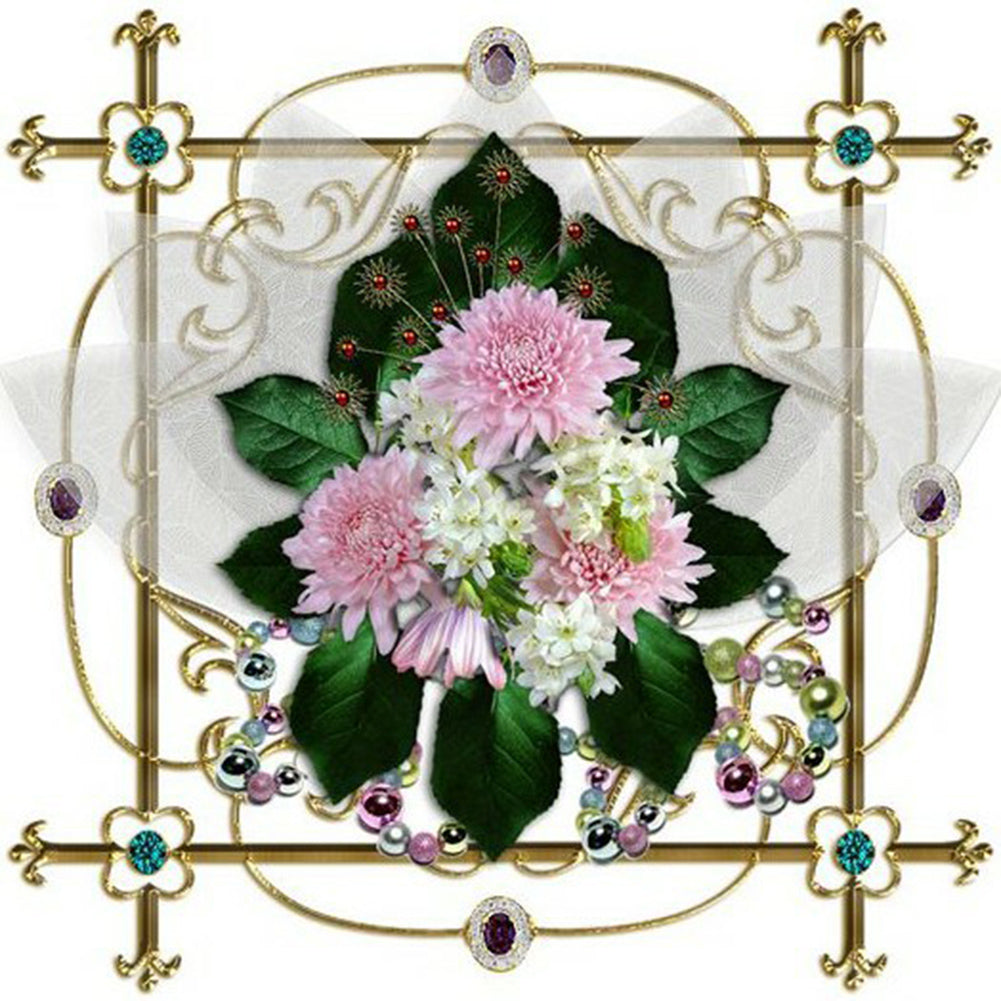 Mandala Bouquet - Full Round Drill Diamond Painting 30*30CM