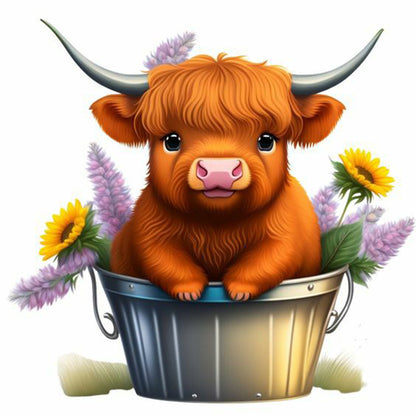 Cute Yak - Full Round Drill Diamond Painting 30*30CM