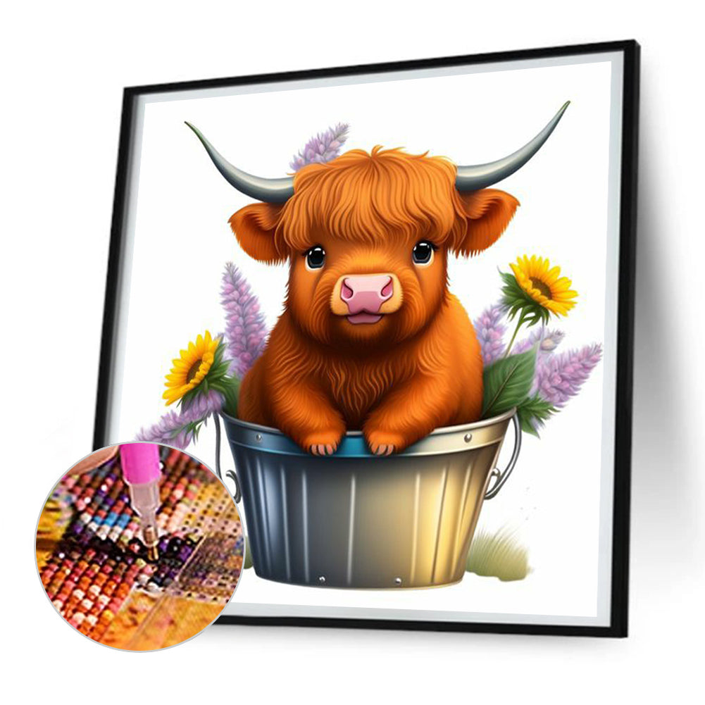 Cute Yak - Full Round Drill Diamond Painting 30*30CM