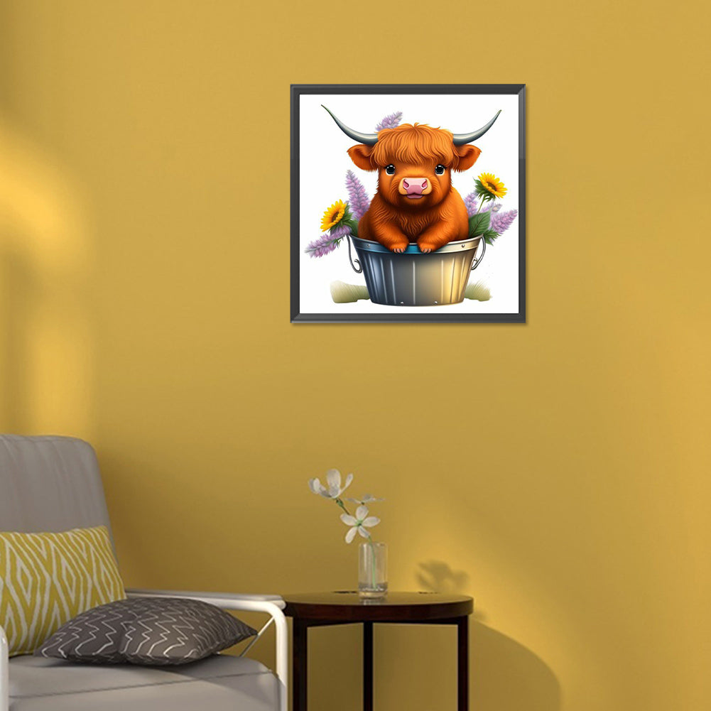 Cute Yak - Full Round Drill Diamond Painting 30*30CM