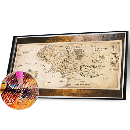 Map - Full AB Round Drill Diamond Painting 40*55CM