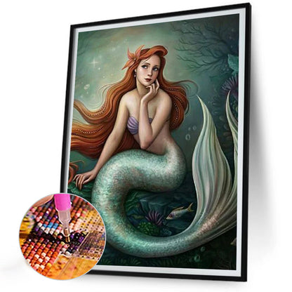 Mermaid - Full Round Drill Diamond Painting 30*40CM