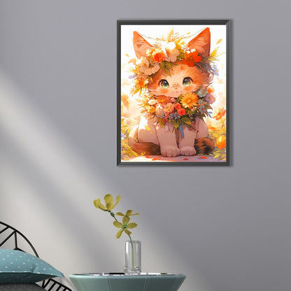 Costumed Cat - Full AB Square Drill Diamond Painting 30*40CM