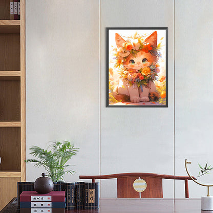 Costumed Cat - Full AB Square Drill Diamond Painting 30*40CM