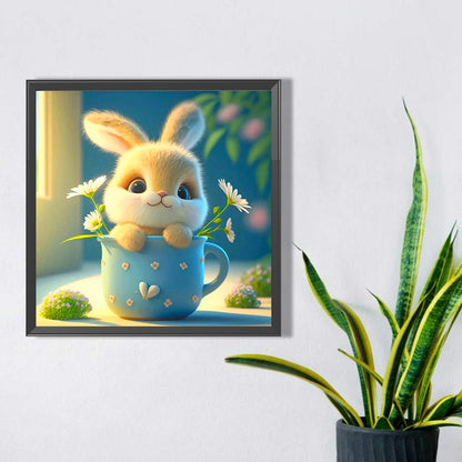 Cup Rabbit - Full AB Square Drill Diamond Painting 40*40CM