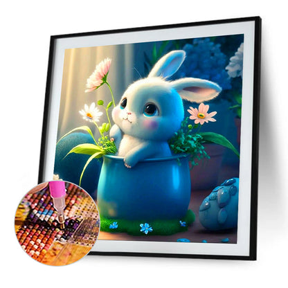 Cup Rabbit - Full AB Square Drill Diamond Painting 40*40CM