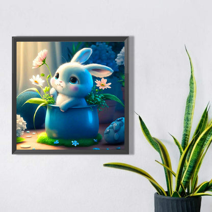 Cup Rabbit - Full AB Square Drill Diamond Painting 40*40CM