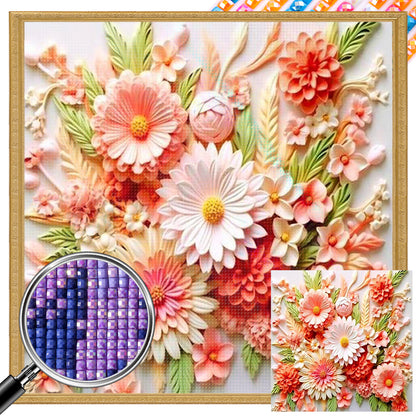 Cameo Daisy - Full AB Square Drill Diamond Painting 40*40CM