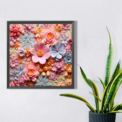 Embossed Florets - Full AB Square Drill Diamond Painting 40*40CM